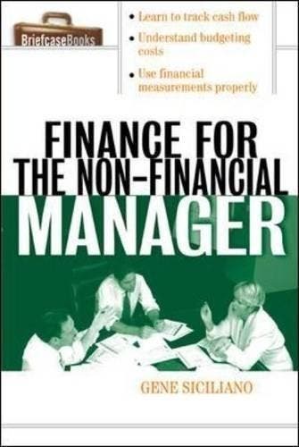 Finance For Non-Financial Managers 9780071413770, Verzenden, Gelezen, Gene Siciliano