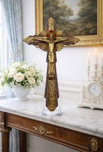 Art Deco Crucifix - Brons - 1930-1940 - 38 cm