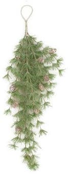 Hanger toef dennengroen met dennenappels zijdenbloem, Nieuw