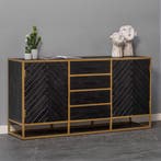 Dressoir Mangohout Fingula 210 cm, Huis en Inrichting, Kasten | Dressoirs, Verzenden, Nieuw, Overige houtsoorten, Industriële meubels