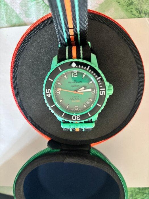 Swatch - Swatch x Blancpain - Bioceramic Scuba - Zonder, Handtassen en Accessoires, Horloges | Heren