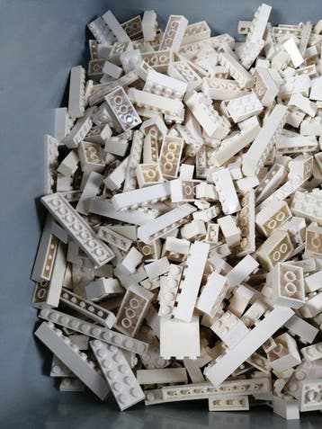 Lego - geen serie - 02. Partij van 1000 witte bouwstenen -, Nieuw
