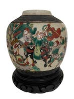Pot - Porselein - Familie verte - Craquelé