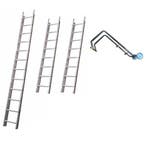 Solide dakladderset met nokhaak 7m, Doe-het-zelf en Bouw, Ophalen of Verzenden, Nieuw, Ladder, 4 meter of meer