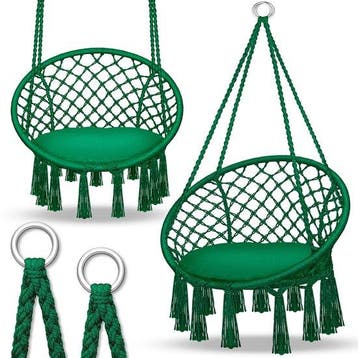 Hangstoel - Binnen & Buiten - Hangschommel - Tot 200 Kg - Gr, Verzenden, Nieuw