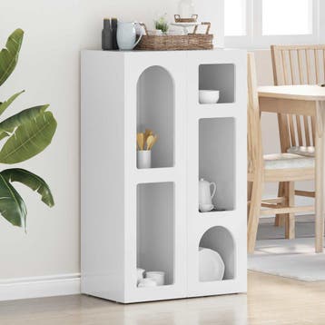 vidaXL Dressoir ELST Hoogglans wit 59 x 35 x 100,5 cm, Huis en Inrichting, Verzenden, Nieuw