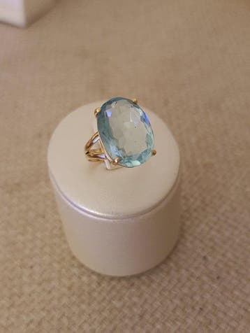 Sans prix de réserve - Bague Argent, Aigue-marine, Bijoux, Sacs & Beauté