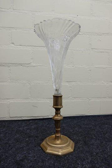 Vase à fleur unique - Verre, Métal - Art nouveau soliflore