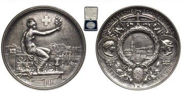 Zwitserland. Medal 1895 Winterthur Schützenmedaille UNC, mit