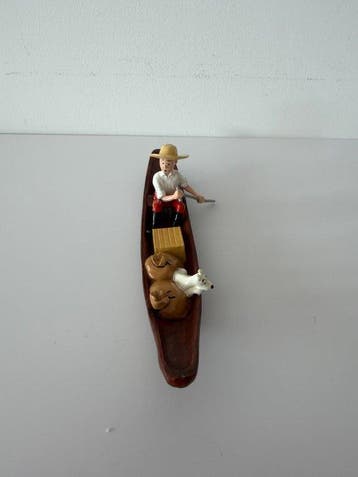 Tintin - 1 Statuette Pixi la pirogue galerie colin