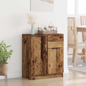 vidaXL Dressoir Oudhout 60 x 30 x 70 cm Bewerkt hout, Verzenden, Nieuw