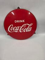 Coca-Cola button sign - Reclamebord - Emaille, Metaal, Antiek en Kunst