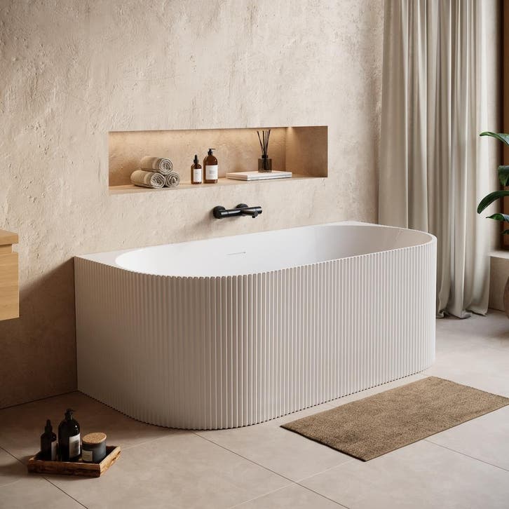 Ligbad Havana  170 x 80 x 58 cm Half Vrijstaand Bad wit, Doe-het-zelf en Bouw, Sanitair, Nieuw, Verzenden