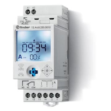 Finder Astronomische Tijdschakelaar 35mm 0-10V 230VAC -, Doe-het-zelf en Bouw, Verzenden, Nieuw