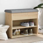 vidaXL Schoenenbankje 62x32x50 cm bewerkt hout sonoma, Verzenden, Nieuw