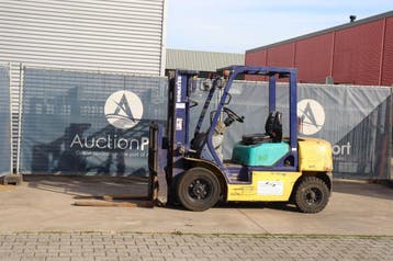 Veiling: Heftruck Komatsu FD25T-12 Diesel 2500kg 2002, Ophalen