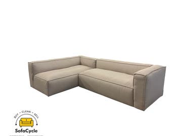 Hoekzetel beige in stof, hoek L – overstock, Verzenden