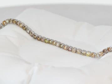 Zonder minimumprijs - Armband - 14 karaat Witgoud - 1.60ct.