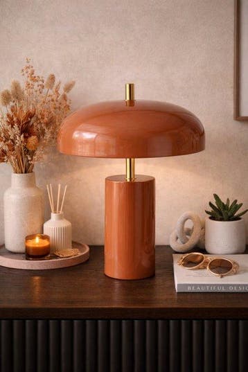 Lampe de table - Métal - Lampe Champignon, Antiquités & Art
