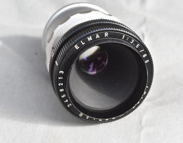 Leitz Elmar 1:3.5/65 inclusief focusing mount 16644k