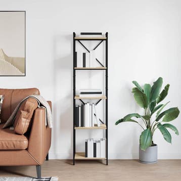 vidaXL Boekenplank 40 x 30 x 155 cm Bewerkt hout Sonoma Eik, Verzenden