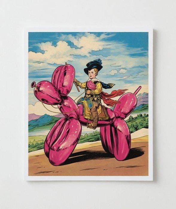 Amber Rose - Balloon Cavalier - ÉDITION UNIQUE 1/1 - Pop, Antiek en Kunst, Kunst | Designobjecten