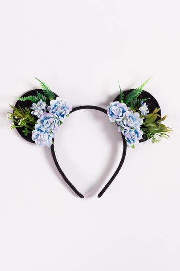 Haarband Mouse Oortjes Bloemetjes Blauw Strass Steentjes Min, Kleding | Dames, Ophalen of Verzenden, Nieuw