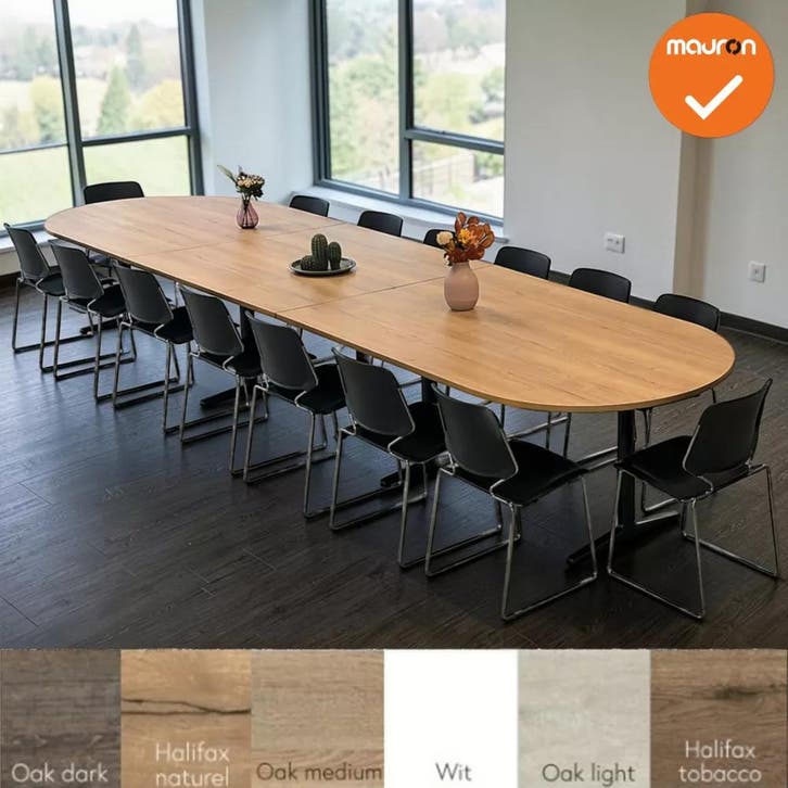 Ahrend vergadertafel - 515x120cm - Ovaal - bladkleur naar ke, Zakelijke goederen, Kantoor en Winkelinrichting | Kantoormeubilair en Inrichting