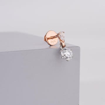 Zonder minimumprijs - Oorbellen - 14 karaat Roségoud,, Nieuw