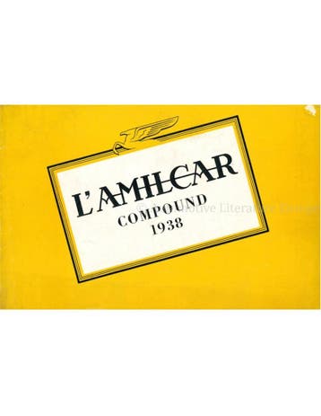 1938 AMILCAR COMPOUND BROCHURE FRENCH, Ophalen of Verzenden