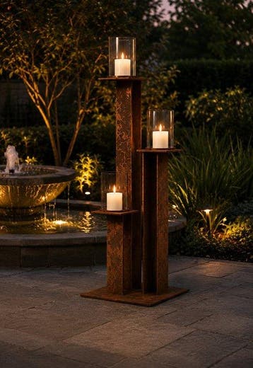 Stalewski Metal - sculptuur, Metall Kerzenständer - 70 cm -