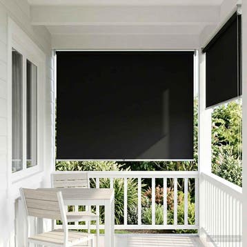 vidaXL Rolgordijn UV-bescherming Zwart 100 x 230 cm, Verzenden, Nieuw