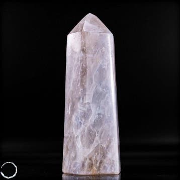 Obélisque en quartz rose lavande naturel – Harmonie douce,