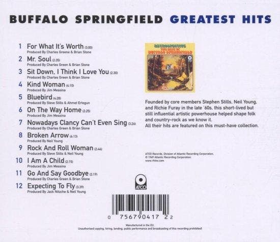 Retrospective: Best Of Buffalo Springfield 0075679041722, Cd's en Dvd's, Cd's | Overige Cd's, Verzenden