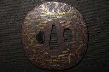 gesmeed ijzer - C6-269 Daito Heianjyo Sukashi Tsuba - Japan, Antiek en Kunst