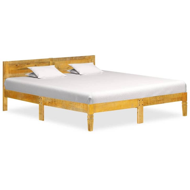 vidaXL Bedframe massief mangohout 180 cm, Huis en Inrichting, Slaapkamer | Bedden, Nieuw, Verzenden