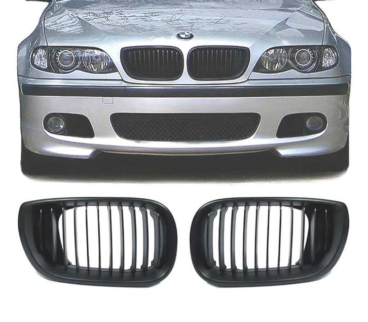 CALANDRES BMW E46 BERLINE 01-05 LOOK M PERFORMANCE NOIR MATE, Auto-onderdelen, Carrosserie, Verzenden