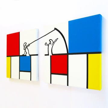Dario Assisi - Cavandoli line in the Mondrian world :