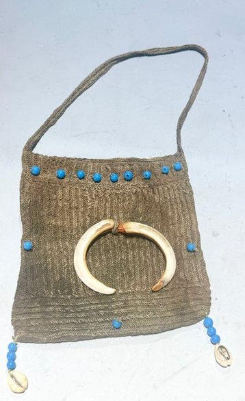 Oude koloniale collectie: tas van een man voor zijn