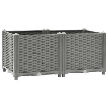 vidaXL Plantenbak verhoogd 80x40x38 cm polypropeen, Tuin en Terras, Bloempotten, Verzenden, Nieuw