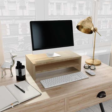 vidaXL Monitorstandaard 42x24x13 cm bewerkt hout sonoma, Verzenden