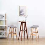 vidaXL Barstoelen 2 st stof lichtgrijs, Verzenden, Nieuw