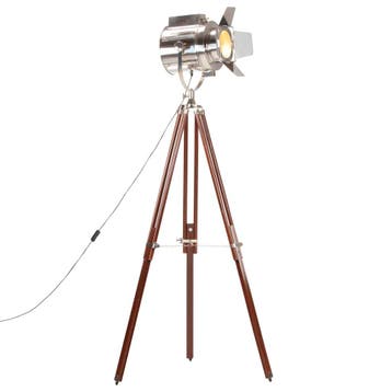 vidaXL Vloerlamp driepoot 180 cm massief mangohout, Verzenden