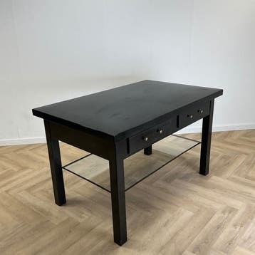 balie / tafel (hxbxd) 100x163x103 cm 2 lades + glasplaat,