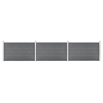 vidaXL Schutting 526x106 cm HKC grijs, Verzenden, Nieuw