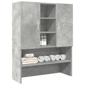 vidaXL Wasmachinekast 70,5x25,5x90 cm betongrijs, Verzenden