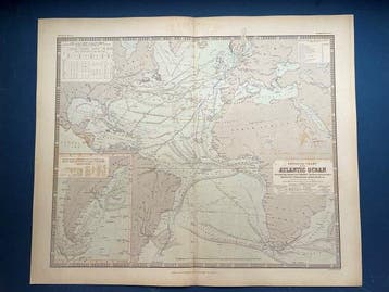 Atlantic Ocean - Sea Chart - Amerika/Europa/Afrika; A. Keith