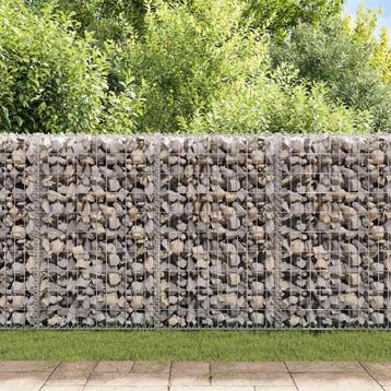 vidaXL Schanskorfmuur met deksels 600x30x100 cm, Tuin en Terras, Verzenden, Nieuw
