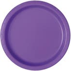 Paarse Borden Rond Neon 18cm 20st, Verzenden, Nieuw