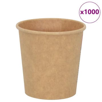 vidaXL Papieren koffiekopjes 1000 st 4oz 100 ml bruin, Verzenden